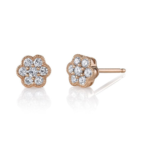 Ladies Fashion Diamond Stud Earrings