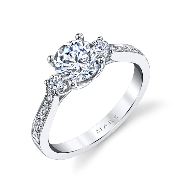 Ladies 3 Stone Diamond Engagement Ring