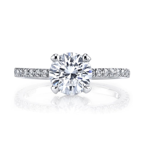 Ladies Micro Halo Diamond Engagement Ring