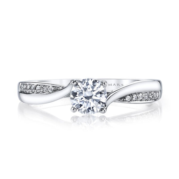 Ladies Interwoven Diamond Engagement Ring
