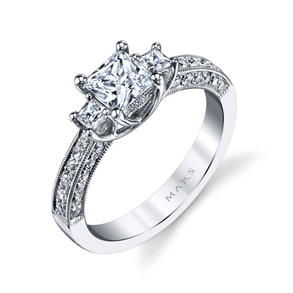 Ladies 3 Stone Diamond Engagement Ring