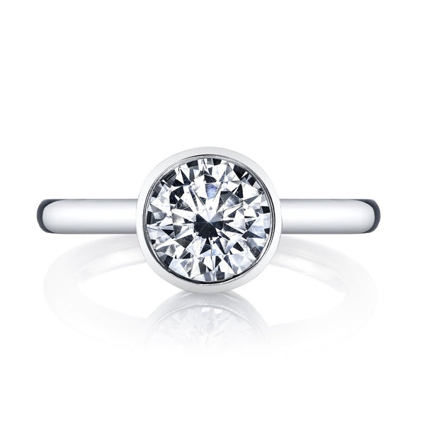 Ladies Solitare Bezel Diamond Engagement Ring